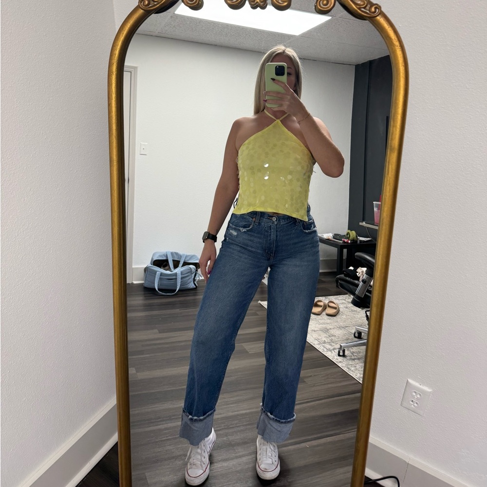 Sparkly yellow top